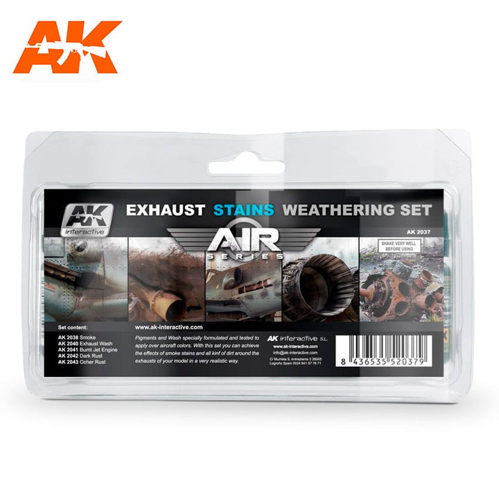 AK Interactive Exhausts & Stains Weathering Set | 8436535573276