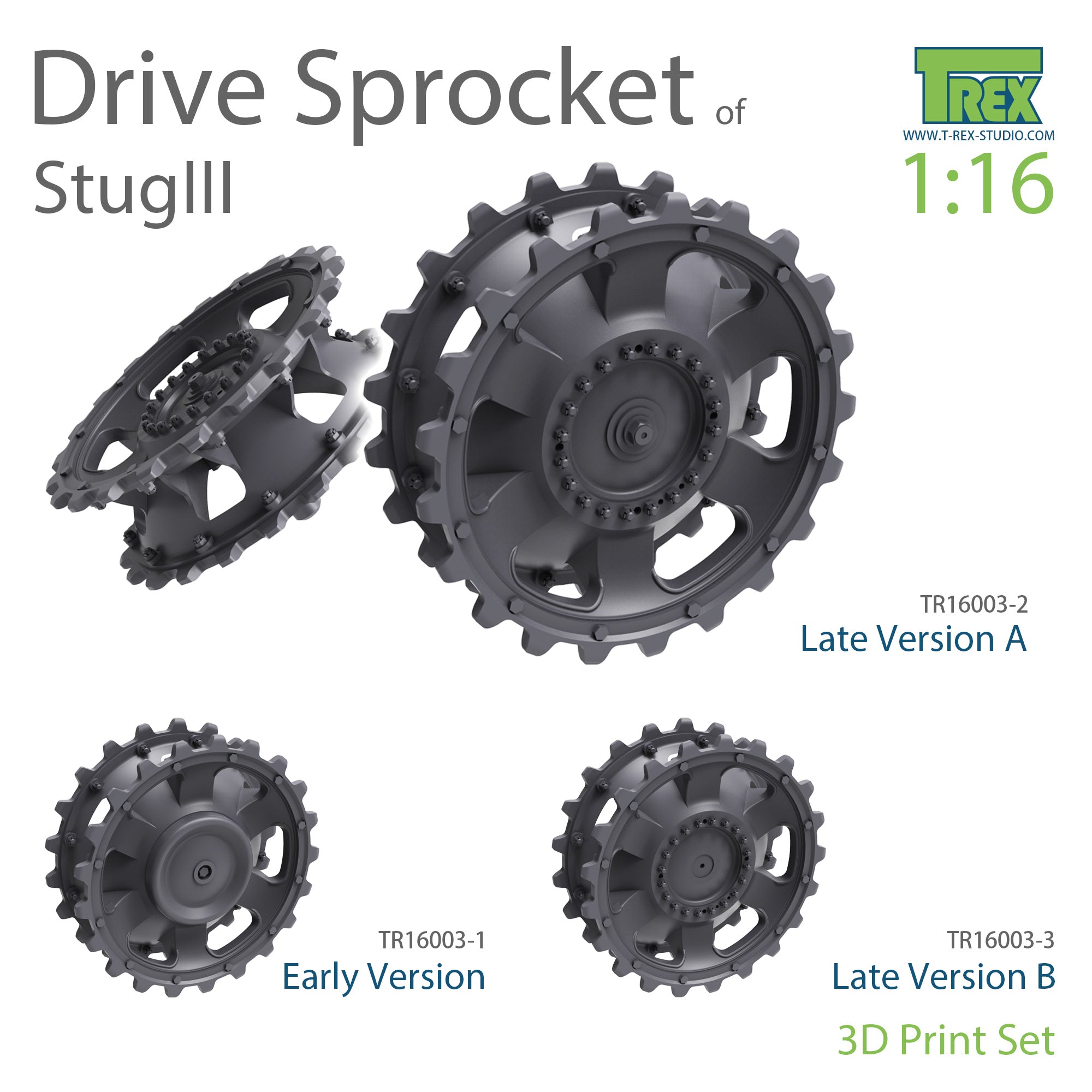 T-Rex Studio 1/16 StugIII Sprocket (Early Version) | 6973984750589