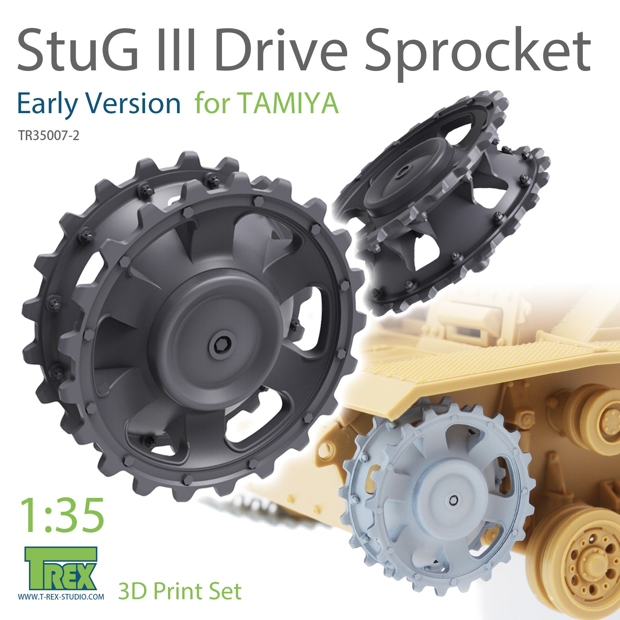 T-Rex Studio 1/35 StugIII Sprocket Set (Early Version) for Tamiya | 6973984750367