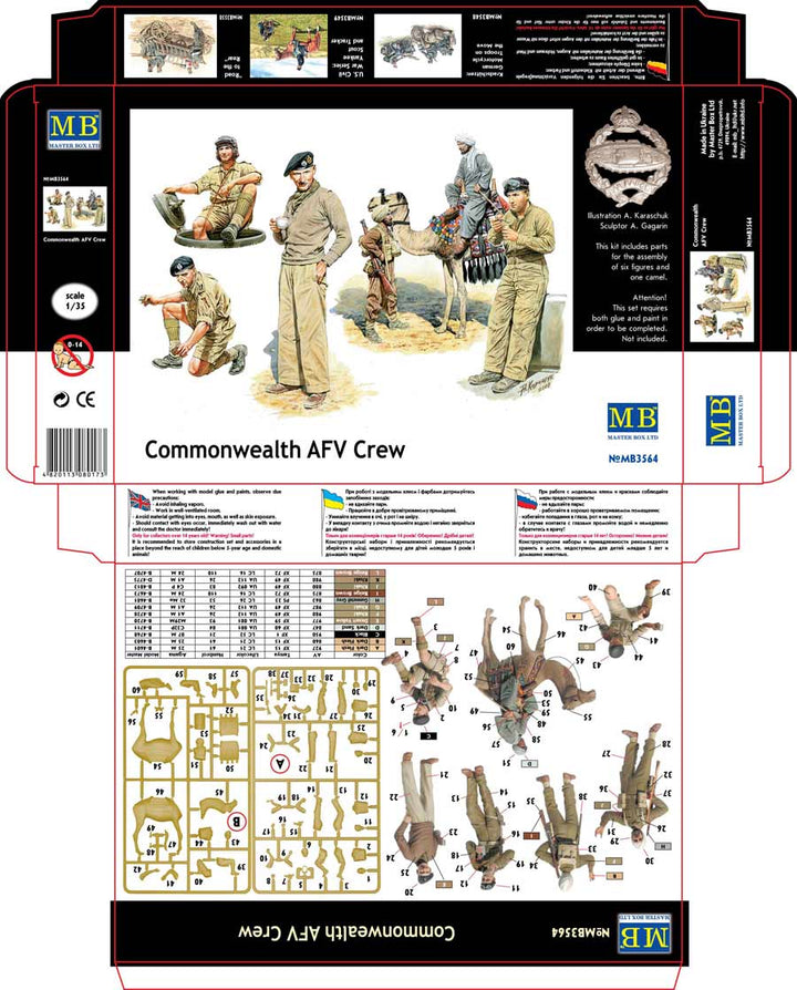 MASTER BOX 1/35 Commonwealth AFV Crew | 4820113080173
