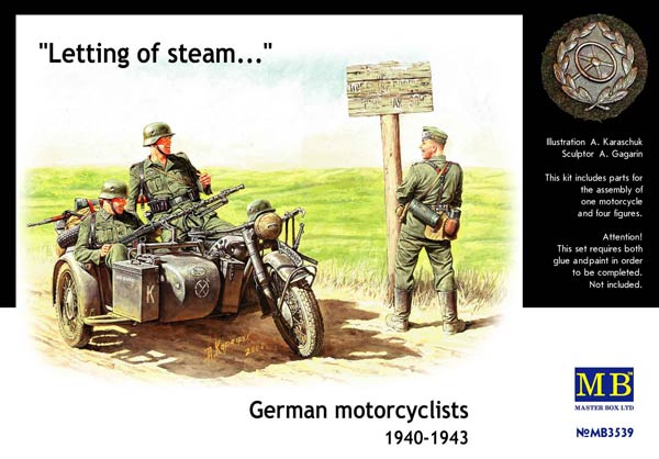 MASTER BOX 1/35 German motorcyclists, 1940-1943 | 4820041760444