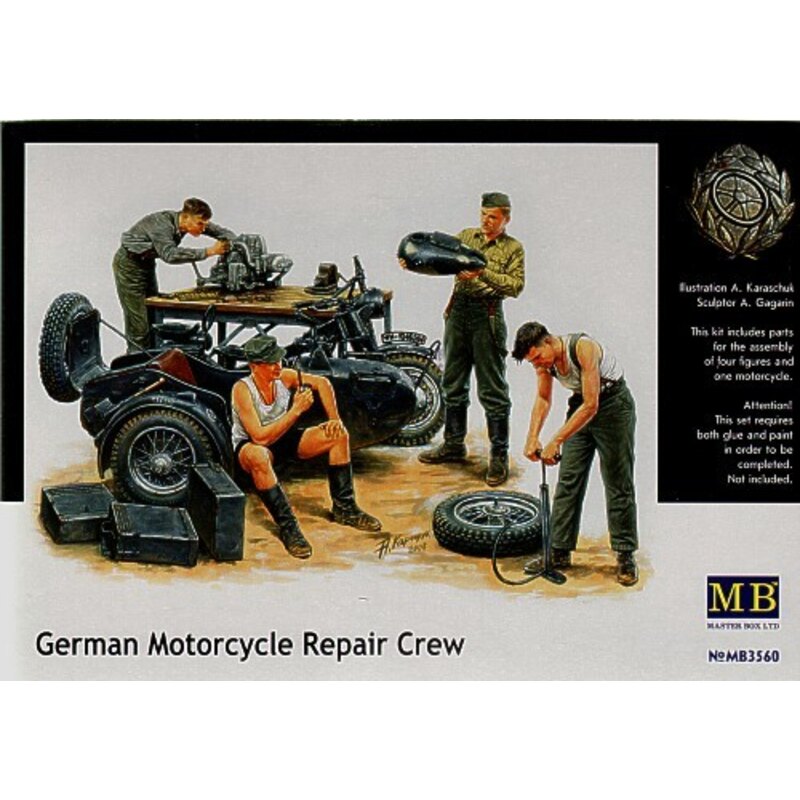 MASTER BOX 1/35 German Motorcycle Repair Crew | 4820113080159