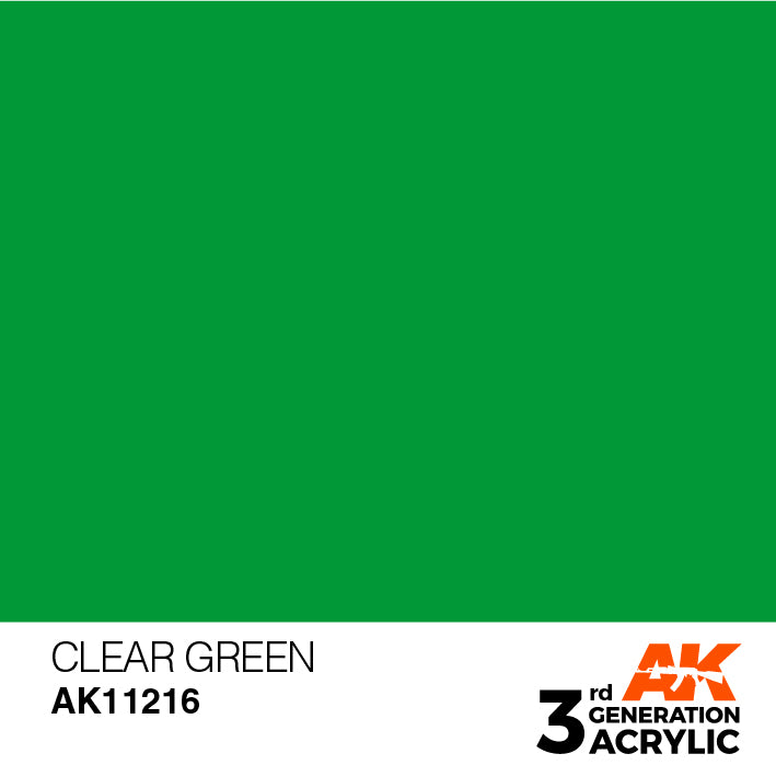 AK Interactive 3G Acrylic Clear Green 17ml | 8435568304499