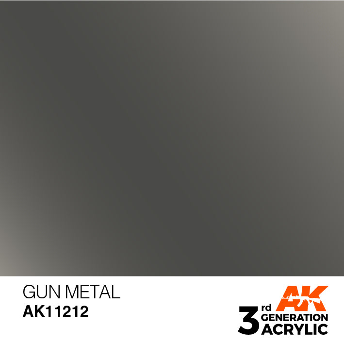 AK Interactive 3G Acrylic Gun Metal 17ml | 8435568304451