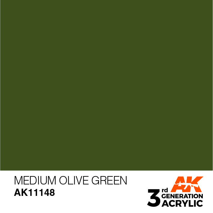 AK Interactive 3G Acrylic Medium Olive Green 17ml | 8435568303812