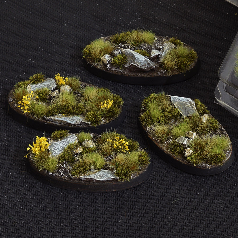 Gamers Grass Battle Ready Bases - Highland - Oval 60mm (x4) | 738956788481