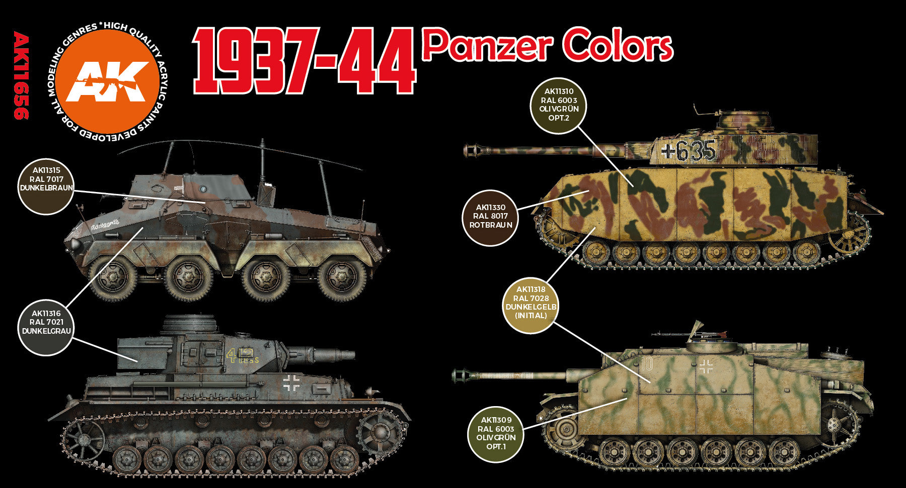 AK Interactive 3G German War Colors 37-44 | 8435568311206