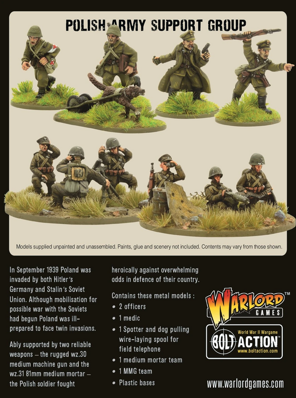 Bolt Action Polish Army support group