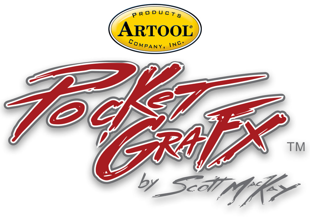 IWATA Artool PocketGraFX Freehand Airbrush Template Set by Scott MacKay | 758240151210