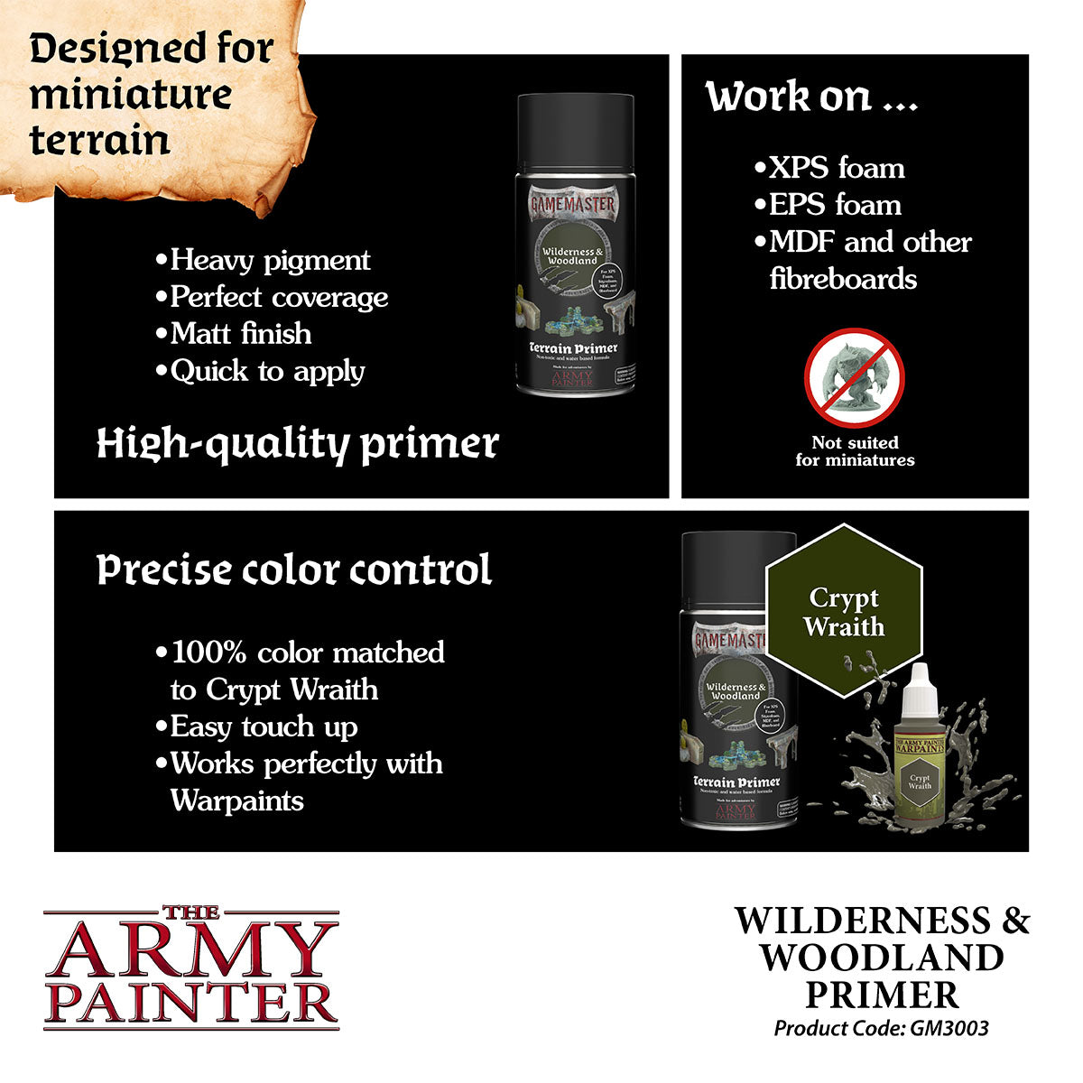 GAMEMASTER Terrain Primer, Wilderness & Woodland | 5713799300392