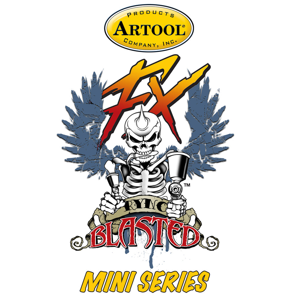 IWATA Artool Blasted FX Mini Series Set Freehand Airbrush Template by Ryan 'Ryno' Templeton | 758240150985