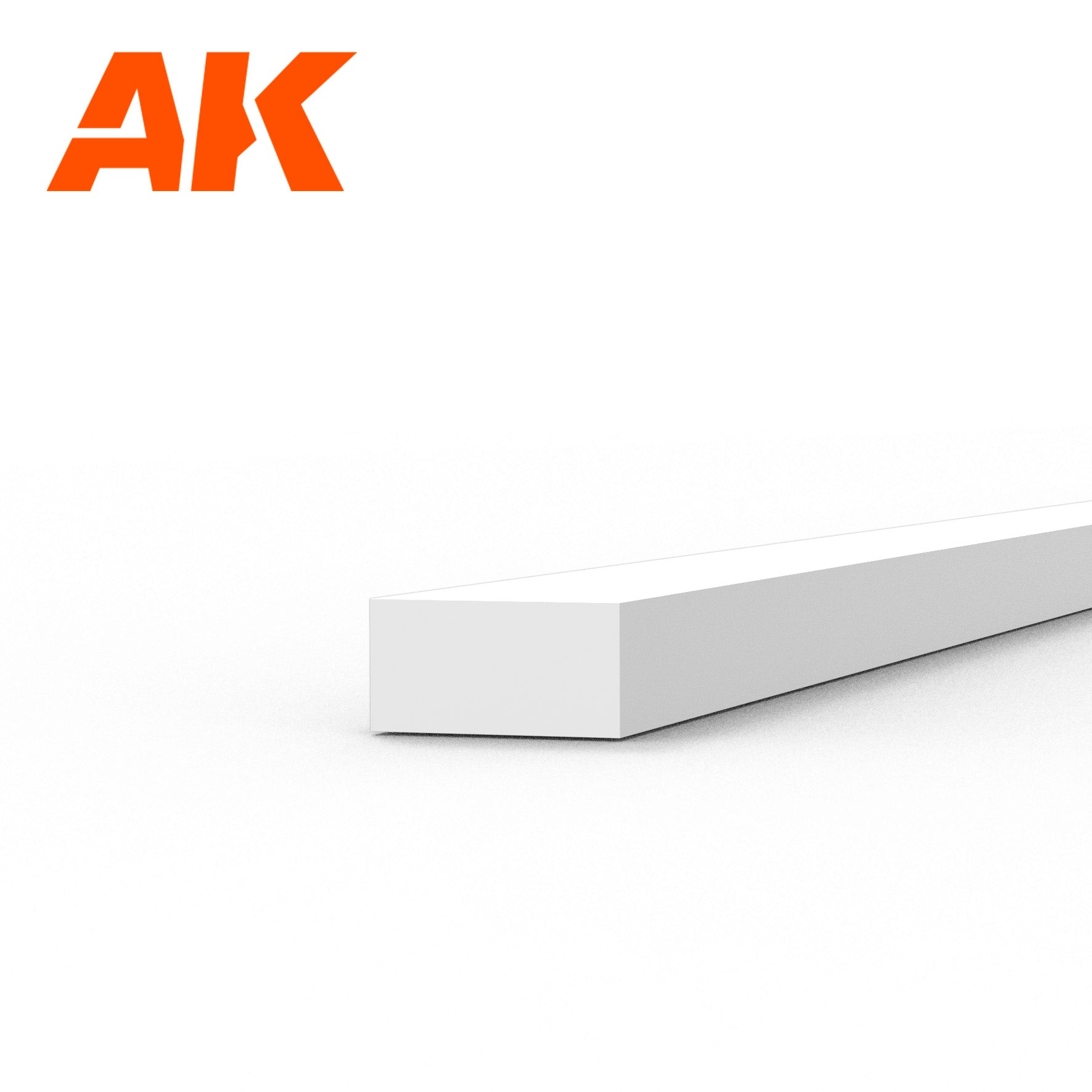 AK Interactive Styrene Strip - 1.00 x 2.00 x 350mm x 10 Units | 8435568313149