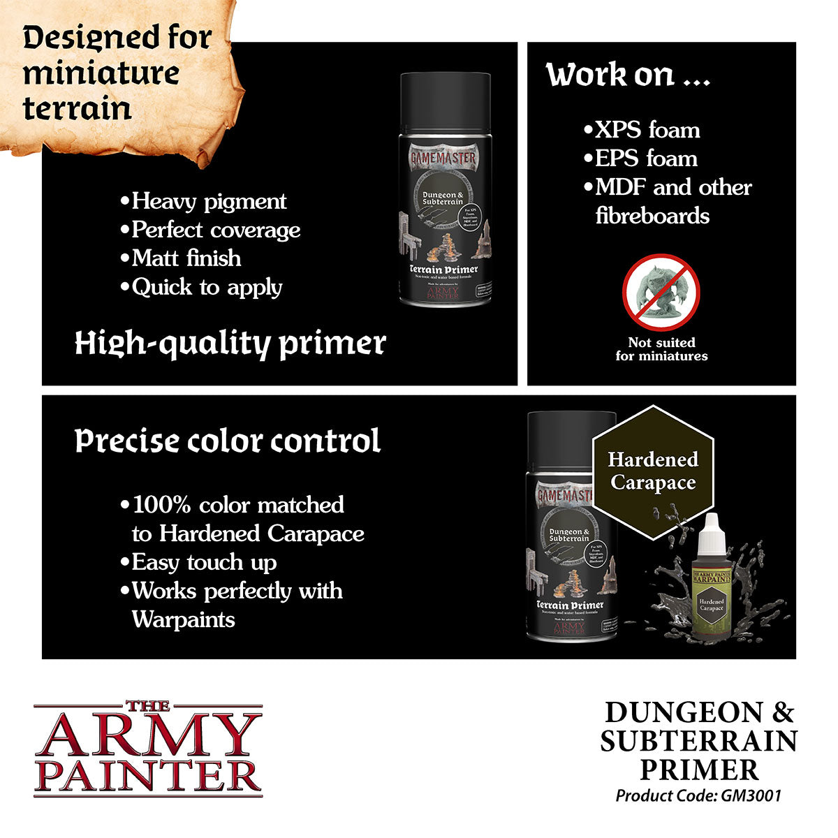 GAMEMASTER Terrain Primer, Dungeon & Subterrain | 5713799300194