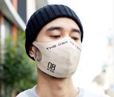 Bandai Apparel STRICT-G 08th MS Team 'Gundam'Facemask, Large | 4549660689799