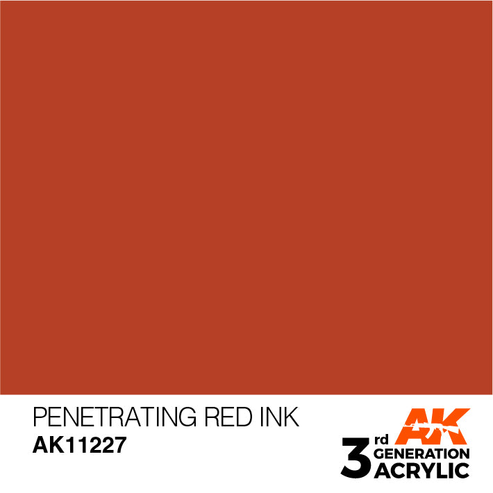 AK Interactive 3G Acrylic Penetrating Red INK 17ml | 8435568304604