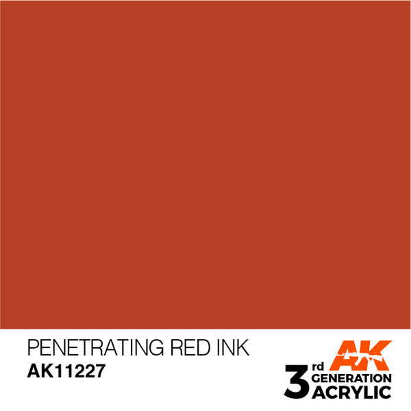 AK Interactive 3G Acrylic Penetrating Red INK 17ml