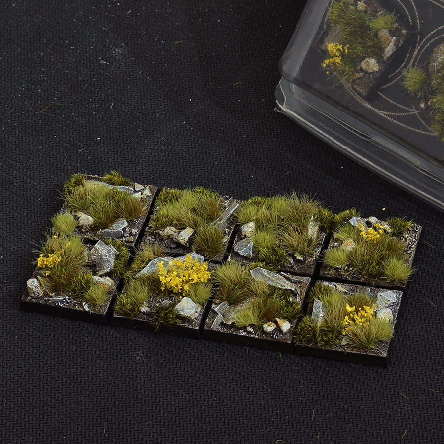 Gamers Grass Battle Ready Bases - Highland - Square 25mm (x8) | 738956788573