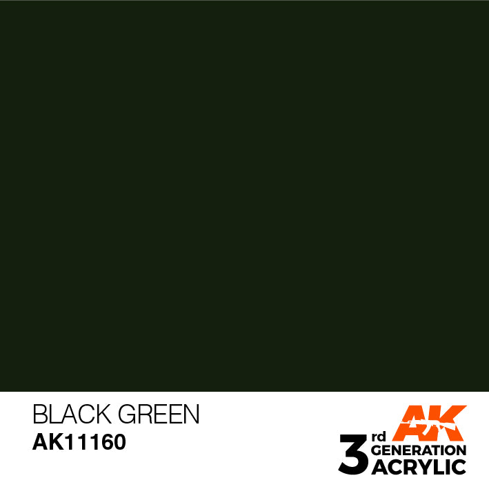 AK Interactive 3G Acrylic Black Green 17ml | 8435568303935