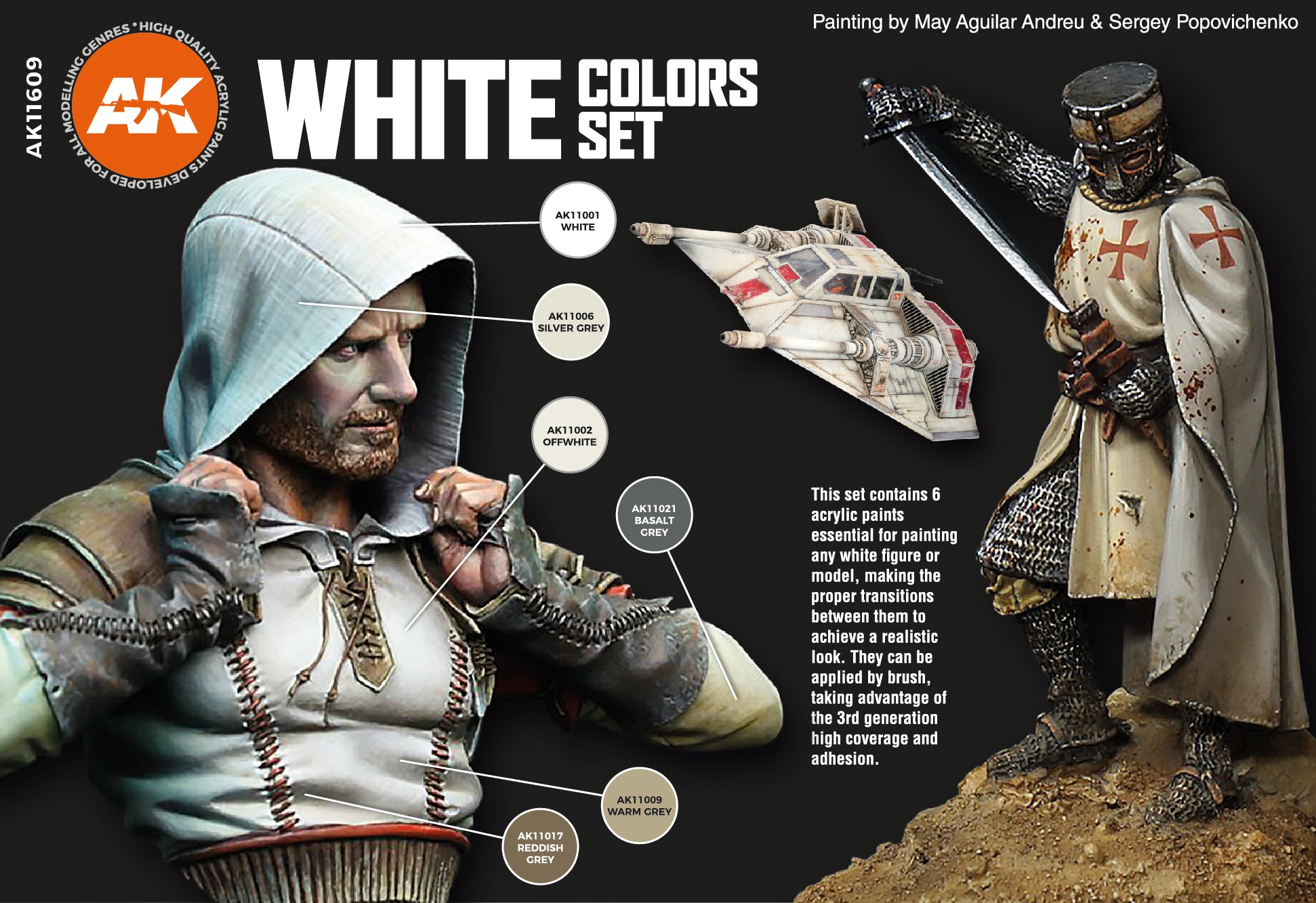 AK Interactive 3G White Colors Set | 8435568307919