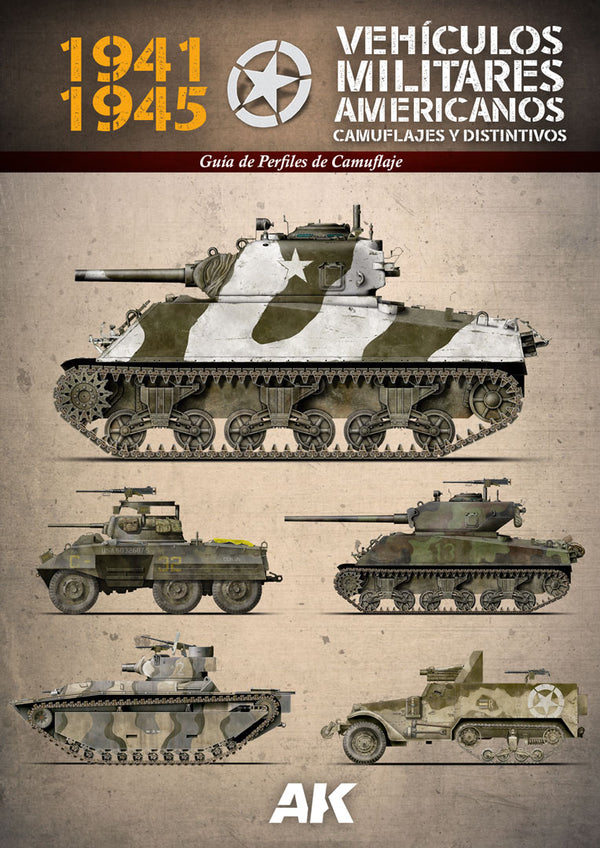AK Interactive 1941-1945 American Military Vehicles - Spanish