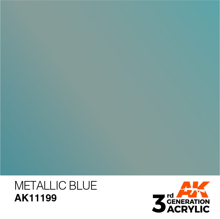 AK Interactive 3G Acrylic Metallic Blue 17ml | 8435568304321