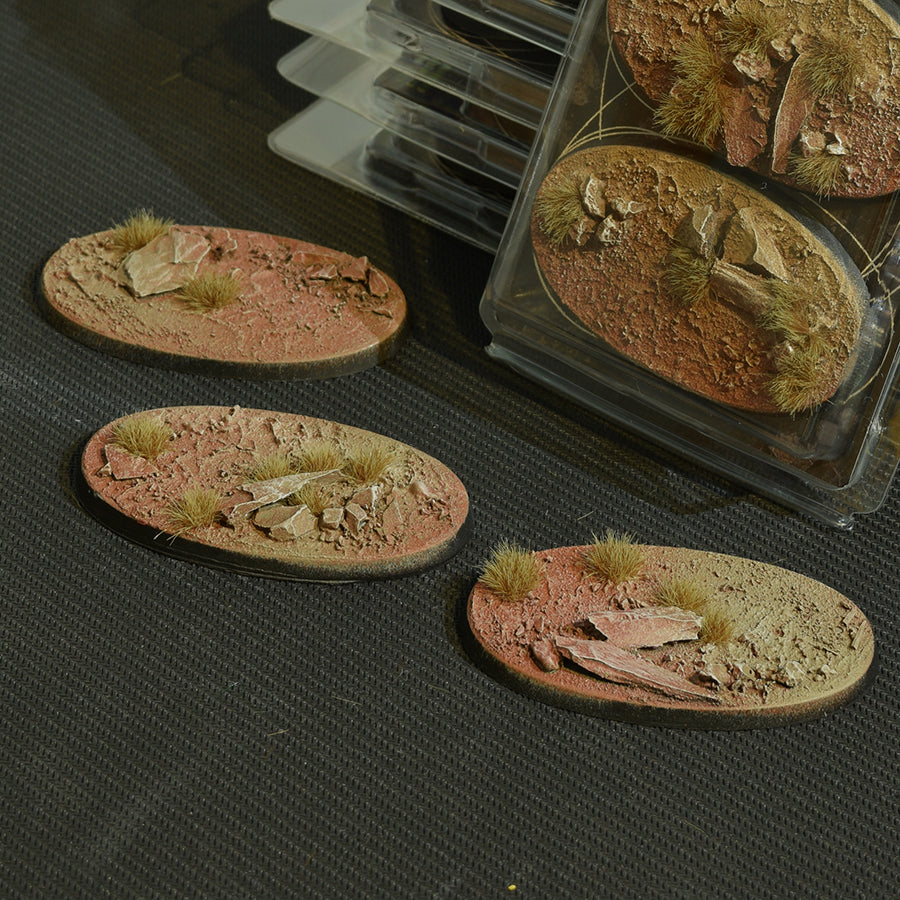 Gamers Grass Battle Ready Bases - Badlands - Oval 75mm (x3) | 738956788856