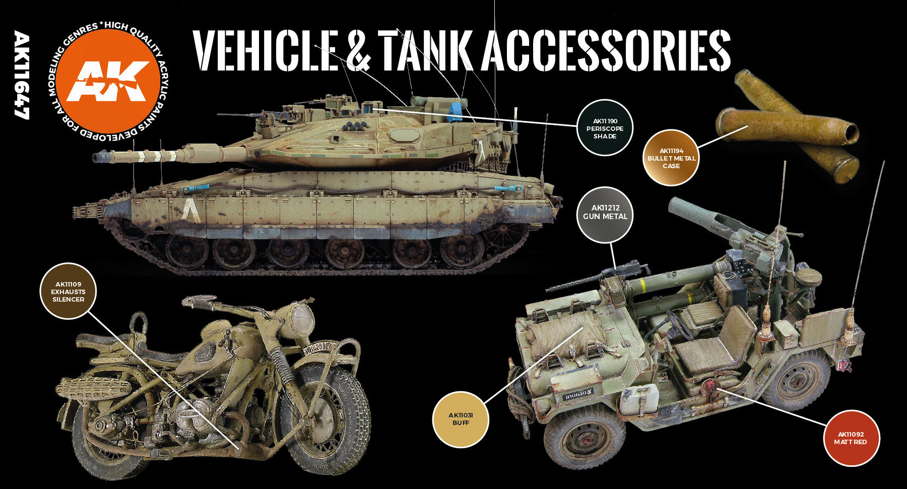 AK Interactive 3G Tank Accessories | 8435568311114
