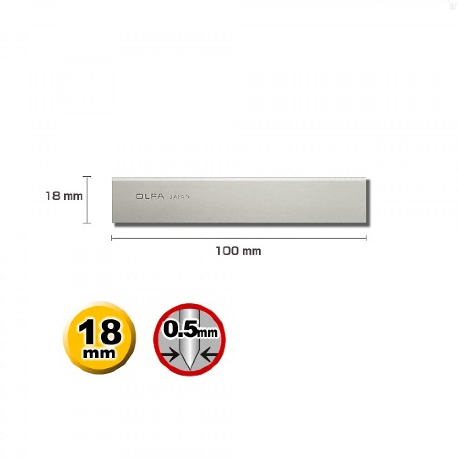 OLFA 100mm BS-10B Extra Heavy-Duty Dual-Edge Scraper Blades (10/PACK) | 091511501162