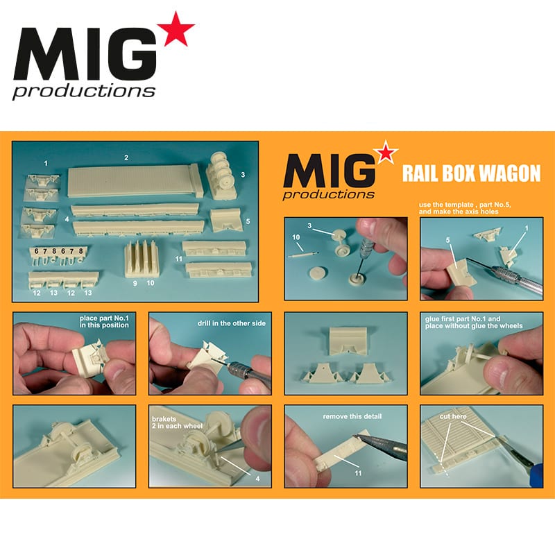 MIG 1/72 Rail Box Wagon Resin Kit | 8435568312425