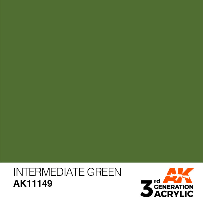 AK Interactive 3G Acrylic Intermediate Green 17ml | 8435568303829