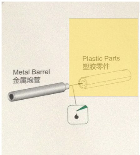 Bronco Models 1/35 Aluminum Gun Barrel For The US 155mm Howitzer M114A1 (Kit No.CB35102) | 4544032691653