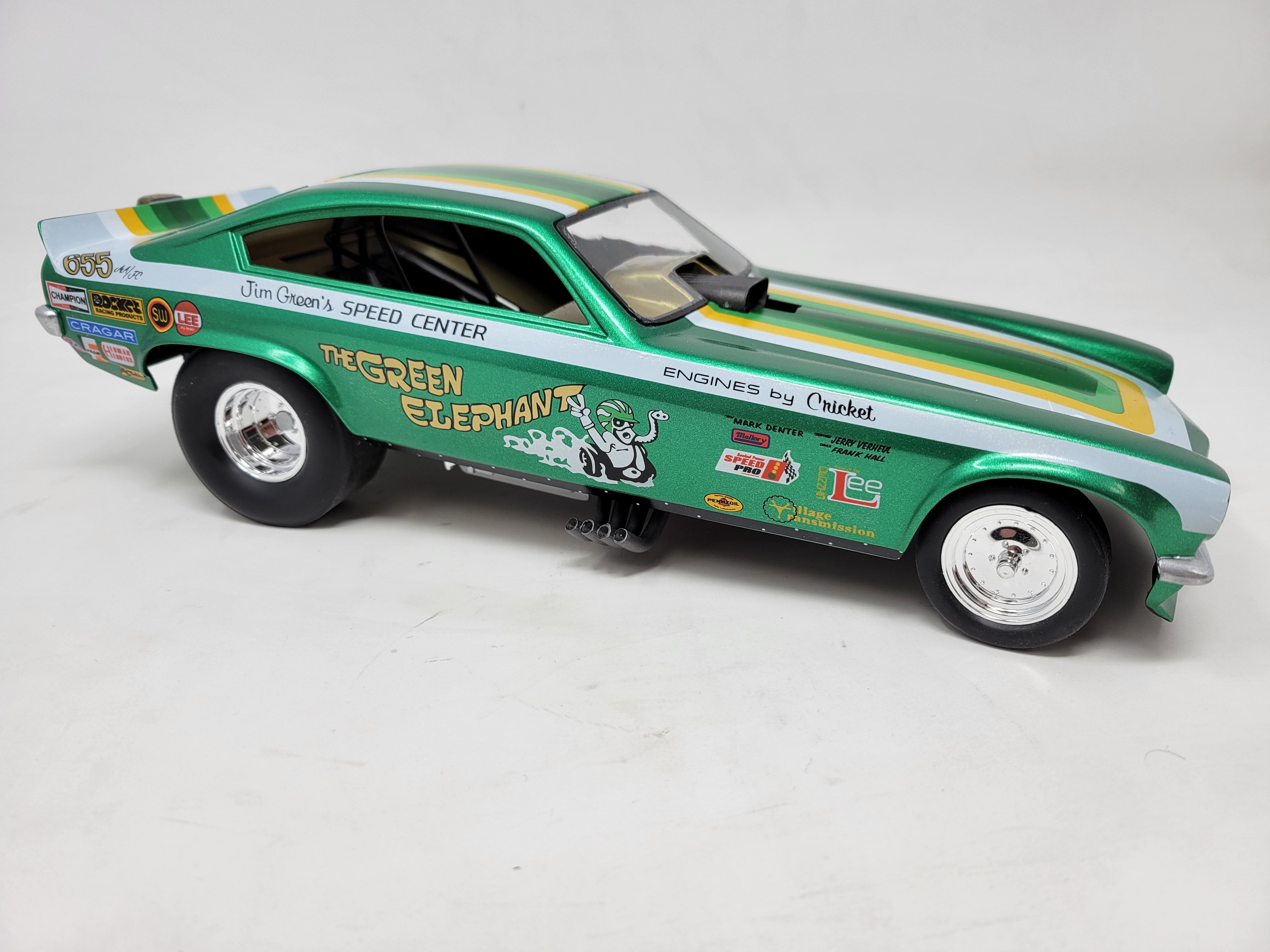 Atlantis 1/16 Green Elephant Chevy Vega Funny Car Model Kit | 850002740561