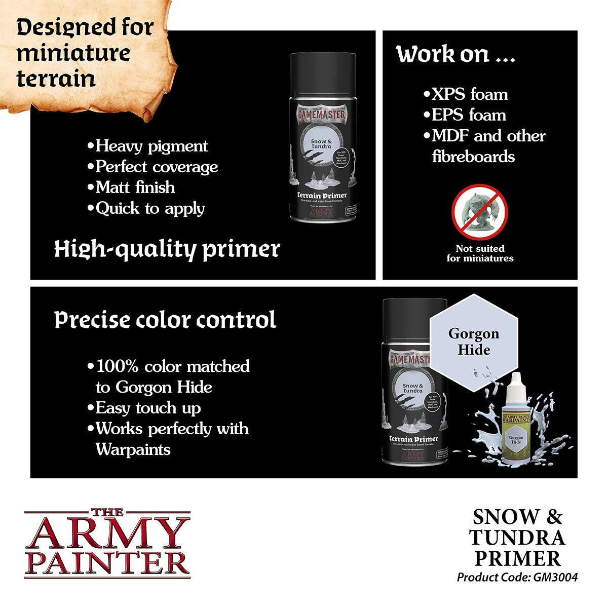 GAMEMASTER Terrain Primer, Snow & Tundra | 5713799300491