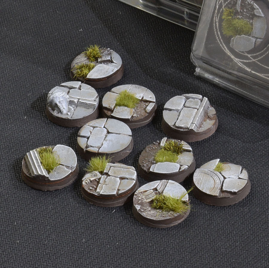 Gamers Grass Battle Ready Bases - Temple - Round 25mm (x10) | 738956789167