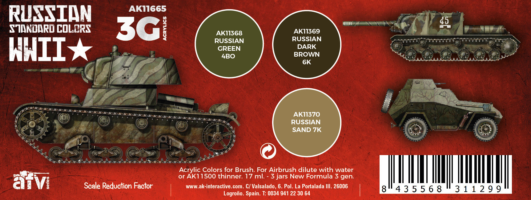 AK Interactive 3G Russian Standard WWII Combo | 8435568311299