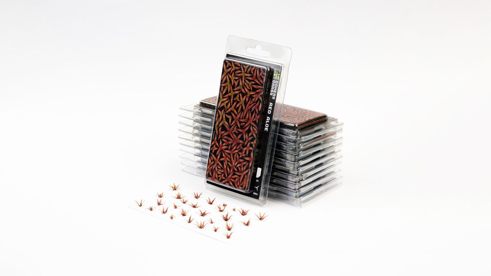 Gamers Grass Static Tuft Laser Plants - Red Aloe | 738956790163