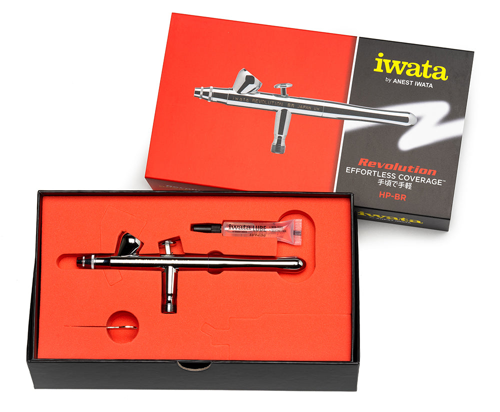 IWATA Revolution HP-BR Gravity Feed Dual Action Airbrush | 734748125014