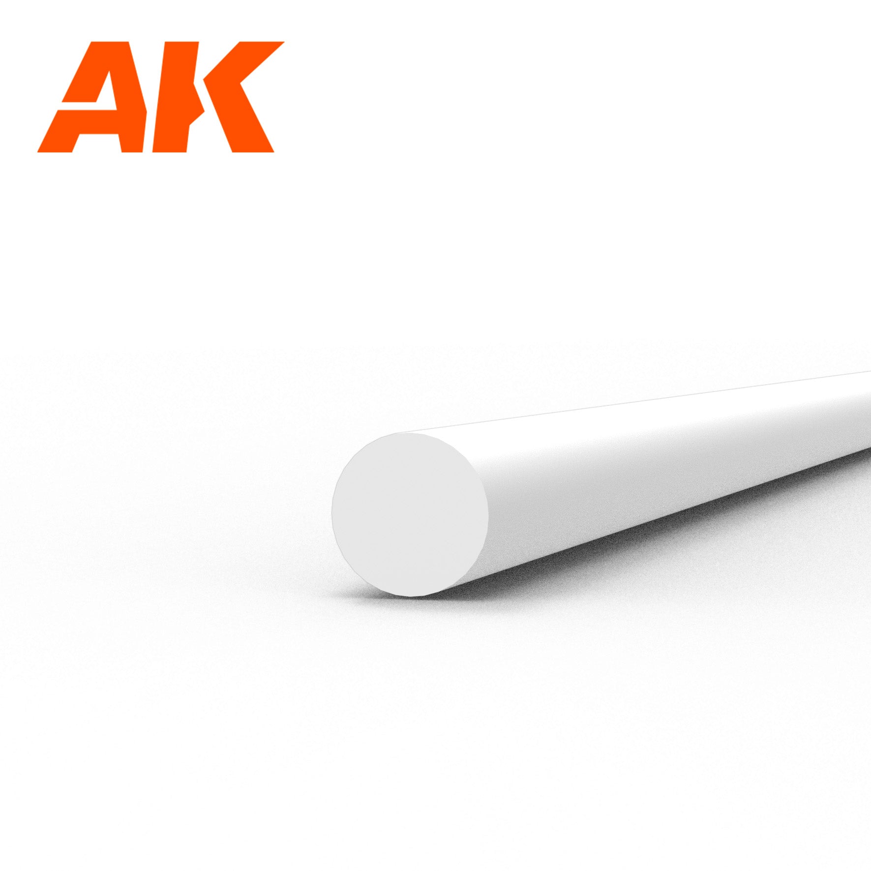AK Interactive Styrene Rod - 1.50 Diameter x 350mm x 8 Units | 8435568313330