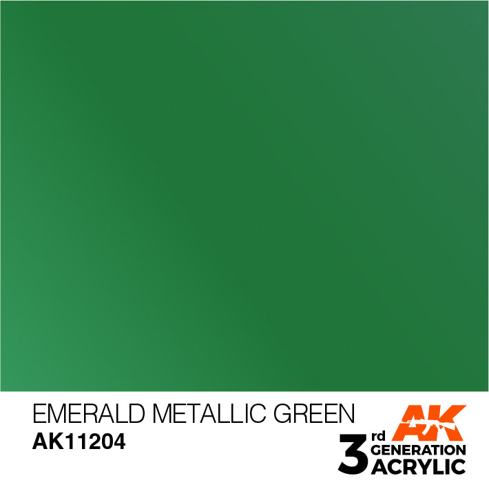 AK Interactive 3G Acrylic Emerald Metallic Green 17ml | 8435568304376