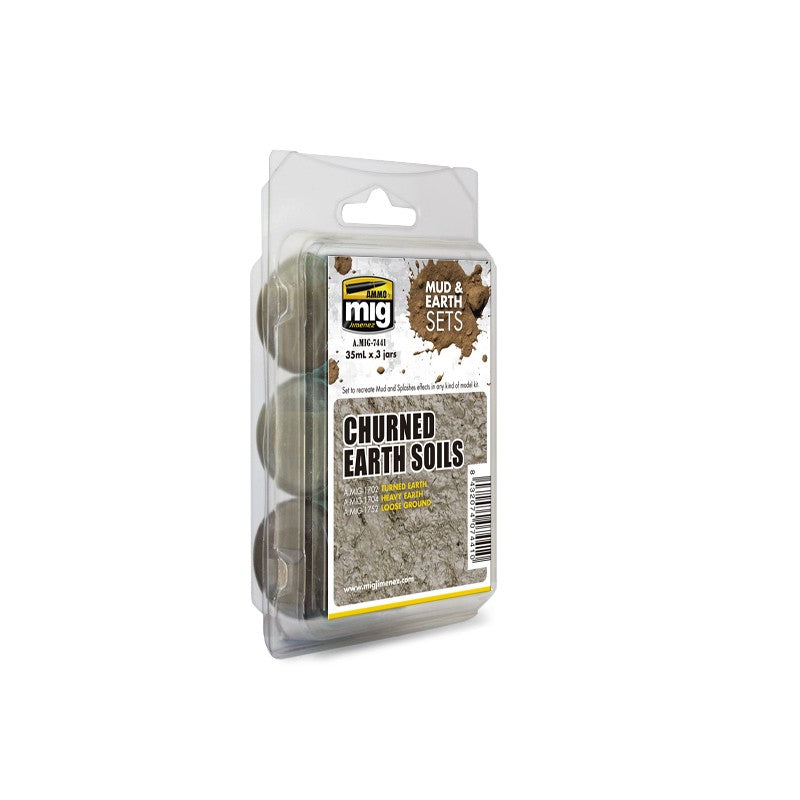Ammo Mig Churned Earth Soils Mud & Earth Set