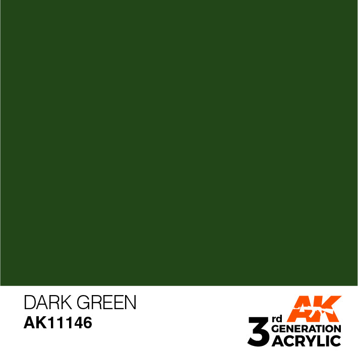AK Interactive 3G Acrylic Dark Green 17ml | 8435568303799