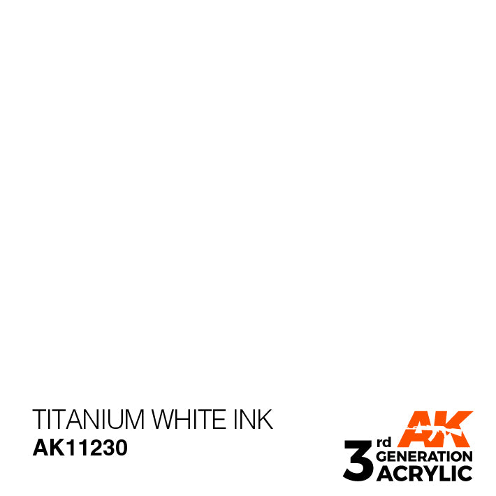 AK Interactive 3G Acrylic Titanium White INK 17ml | 8435568304635