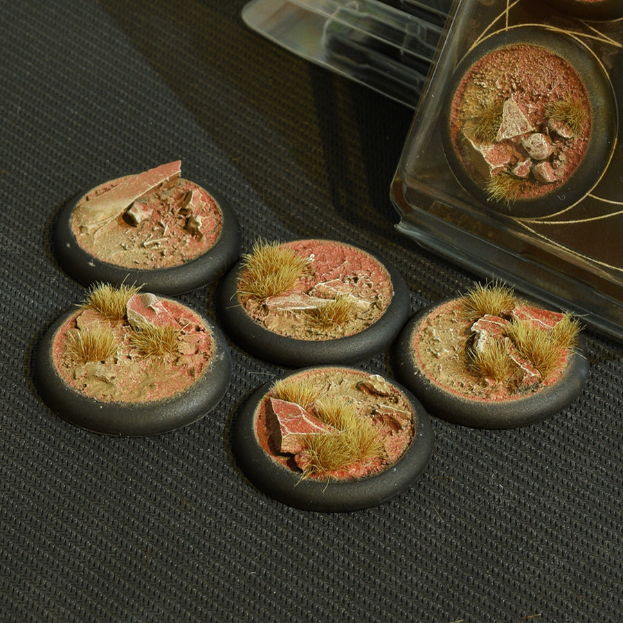 Gamers Grass Battle Ready Bases - Badlands - Round Lip 40mm (x5) | 738956788900