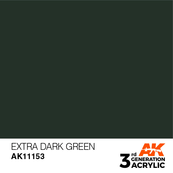 AK Interactive 3G Acrylic Extra Dark Green 17ml | 8435568303867