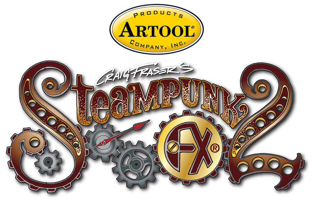 IWATA Artool Steampunk FX2 Klockwerks II Freehand Airbrush Template by Craig Fraser | 758240180913
