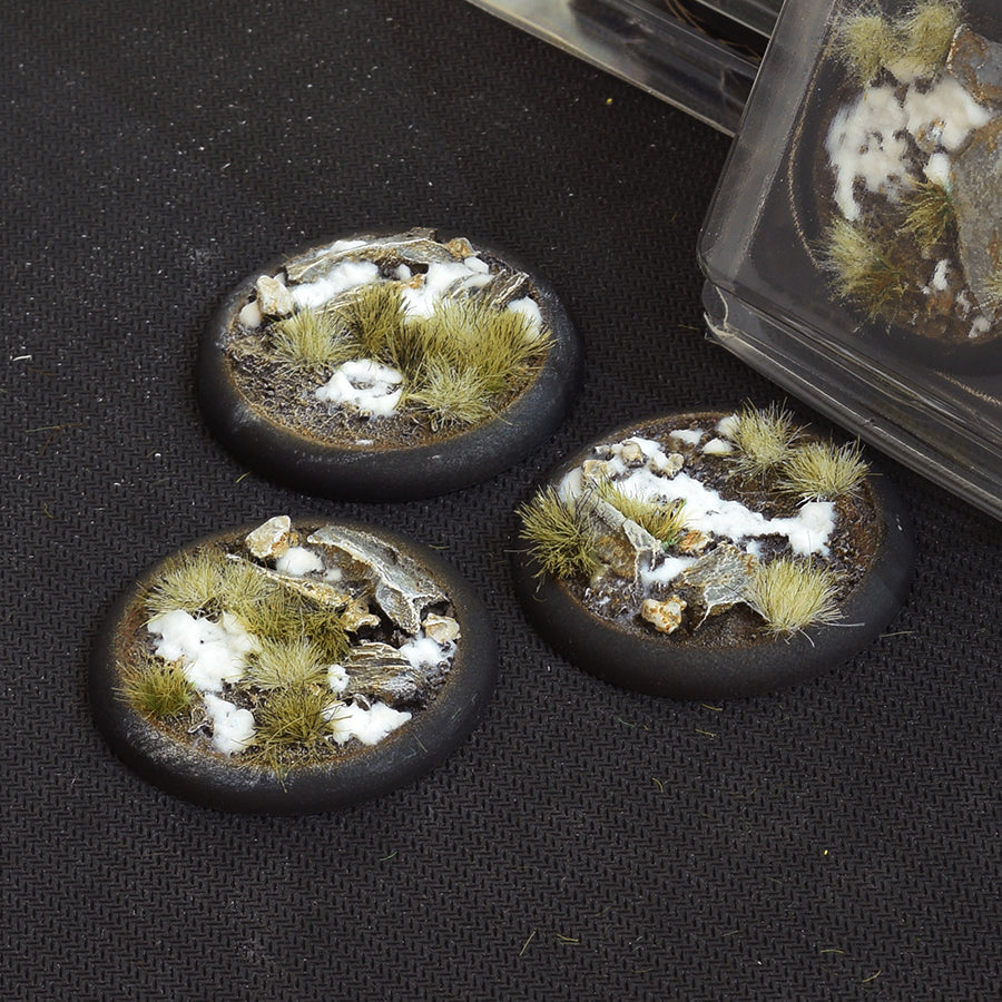 Gamers Grass Battle Ready Bases - Winter - Round Lip 50mm (x3) | 738956788375