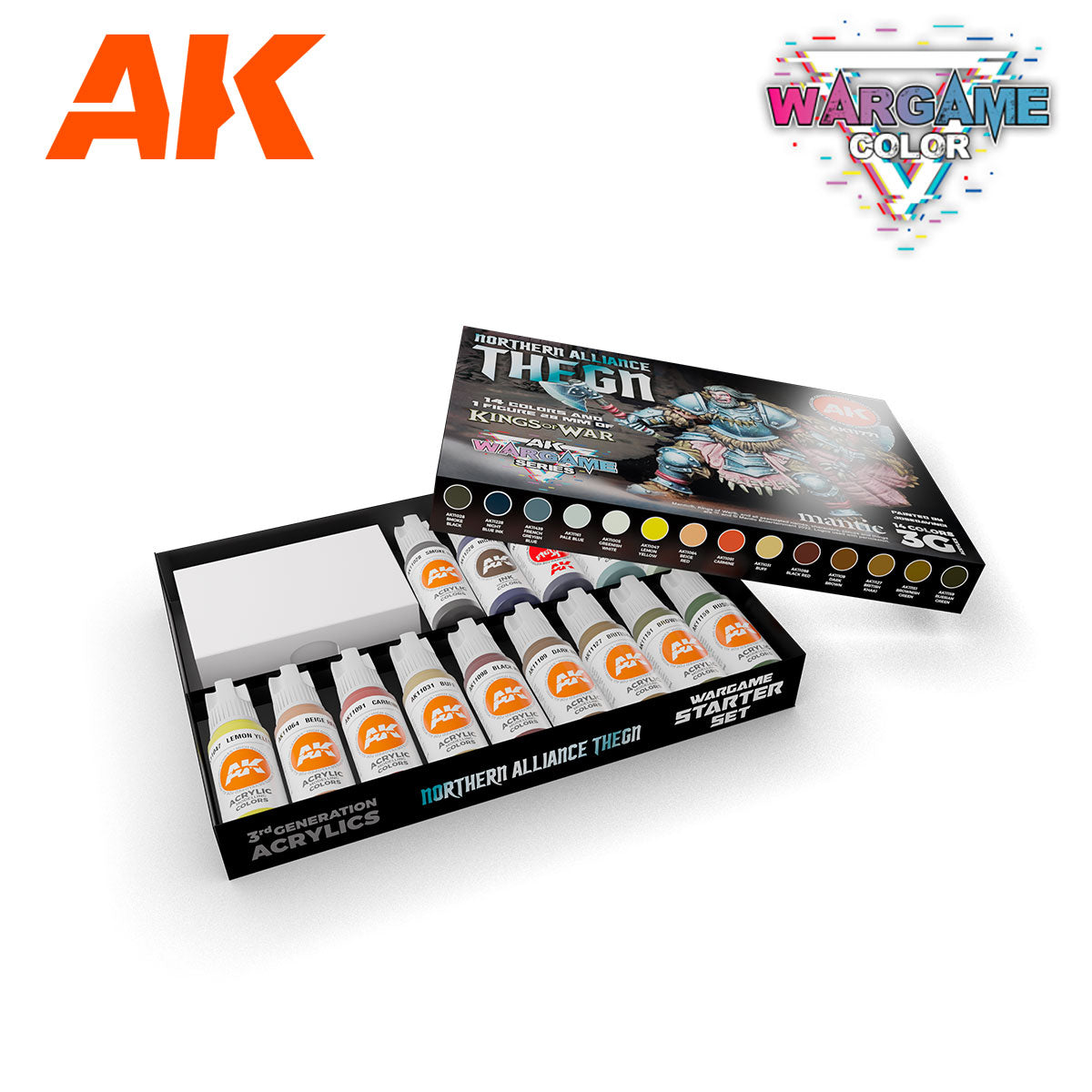 AK Interactive Wargame Series Signature Starter - Northern Alliance Theg, 14 Colors & 1 Figure [Sale ends when item is out of stock]