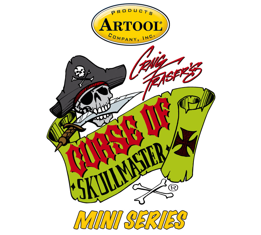 IWATA Artool Curse of Skullmaster Mini Series Set Freehand Airbrush Template by Craig Fraser | 758240038320