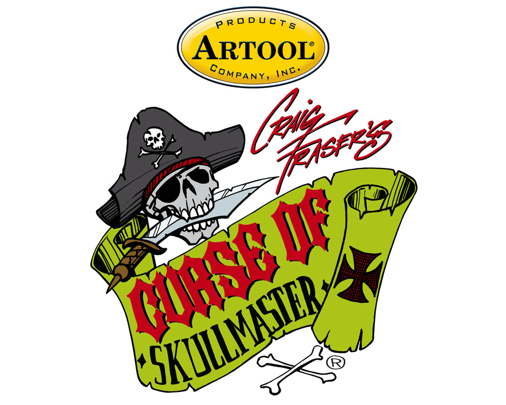IWATA Artool Curse of Skullmaster Bonz II Freehand Airbrush Template by Craig Fraser | 758240038177