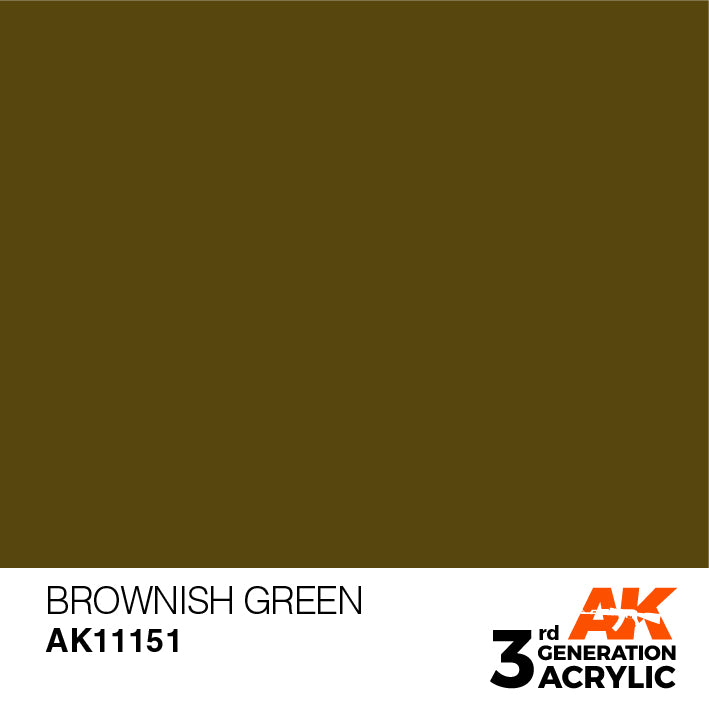 AK Interactive 3G Acrylic Brownish Green 17ml | 8435568303843
